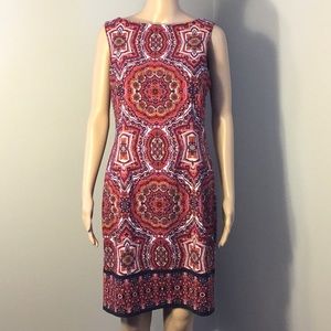SUITE 7 : SLEEVELESS Paisley-style DRESS:  Size 10